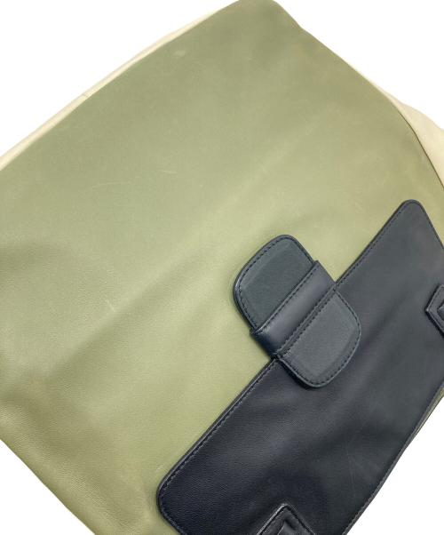 MARC JACOBS（マークジェイコブス）MARC JACOBS (マークジェイコブス) ラムスキントートバッグ　羊革　イタリア製 カーキ サイズ:実寸参照の古着・服飾アイテム