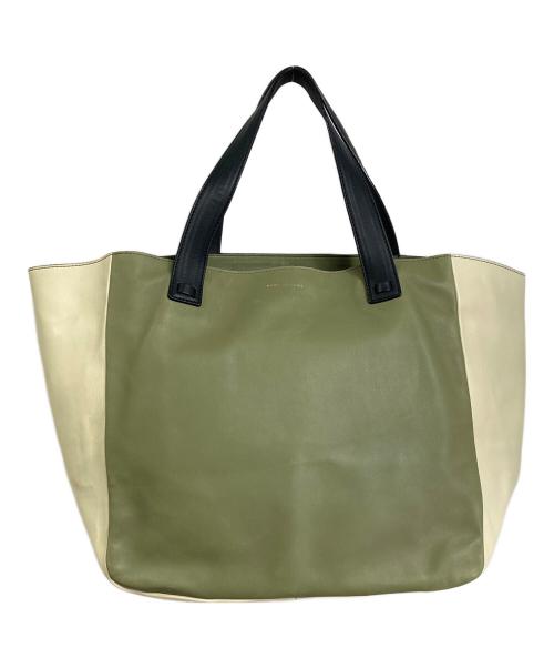 MARC JACOBS（マークジェイコブス）MARC JACOBS (マークジェイコブス) ラムスキントートバッグ　羊革　イタリア製 カーキ サイズ:実寸参照の古着・服飾アイテム