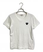 PLAY COMME des GARCONSプレイコムデギャルソン）の古着「半袖カットソー　コットンTシャツ」｜ホワイト