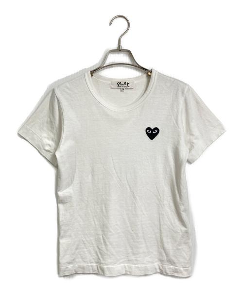 PLAY COMME des GARCONS（プレイコムデギャルソン）PLAY COMME des GARCONS (プレイコムデギャルソン) 半袖カットソー　コットンTシャツ ホワイト サイズ:Mの古着・服飾アイテム
