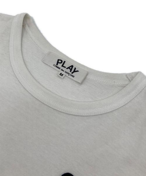 PLAY COMME des GARCONS（プレイコムデギャルソン）PLAY COMME des GARCONS (プレイコムデギャルソン) 半袖カットソー　コットンTシャツ ホワイト サイズ:Mの古着・服飾アイテム