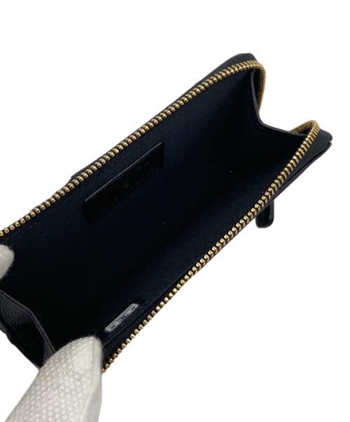 CHANEL（シャネル）CHANEL (シャネル) フラグメントケース　 マトラッセ ココマーク ストラス カードホルダー  ミニ財布 ブラック サイズ:実寸参照の古着・服飾アイテム