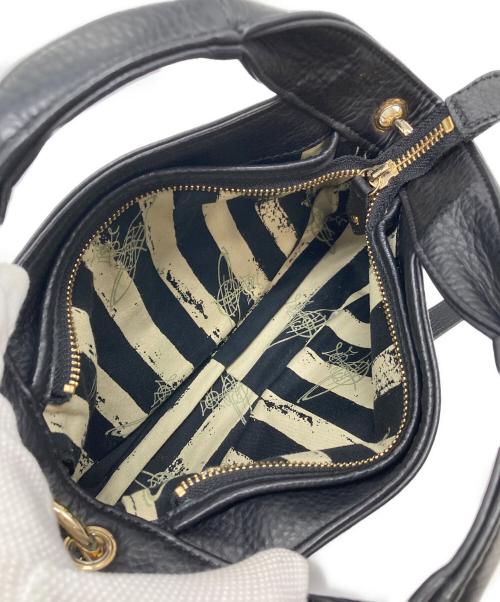 Vivienne Westwood（ヴィヴィアンウエストウッド）Vivienne Westwood (ヴィヴィアンウエストウッド) オーブモチーフタッセルショルダーバッグ　ハンドバッグ　2WAYバッグ ブラック サイズ:実寸参照の古着・服飾アイテム