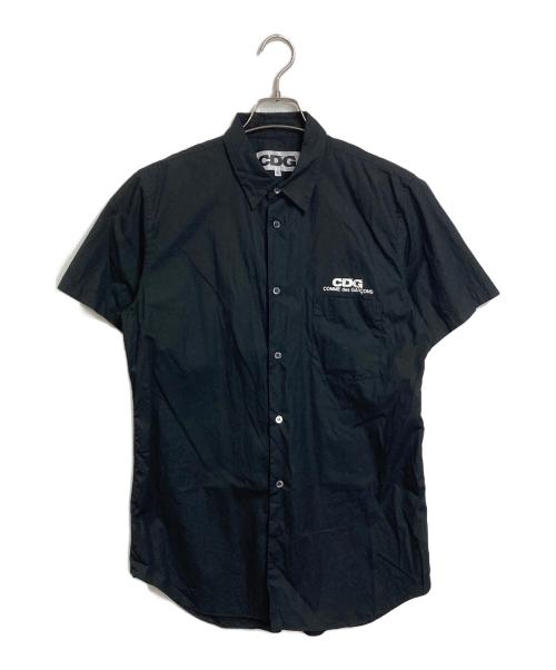 CDG（シーディージー）CDG (シーディージー) 半袖シャツ　コットンシャツ　日本製　AD2022 ブラック サイズ:XLの古着・服飾アイテム