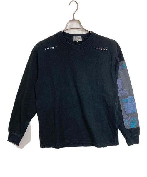 C.E（シーイー）C.E (シーイー) 長袖カットソー　ロンT プリントカットソー ブラック サイズ: Lの古着・服飾アイテム