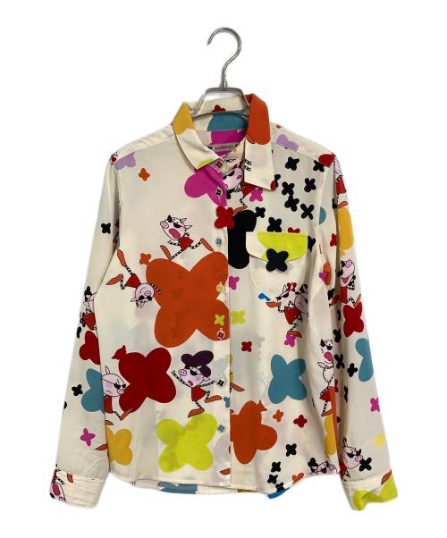 OLLEBOREBLA（アルベロベロ）OLLEBOREBLA (アルベロベロ) ブタさんプリントシャツ マルチカラー サイズ:実寸参照の古着・服飾アイテム