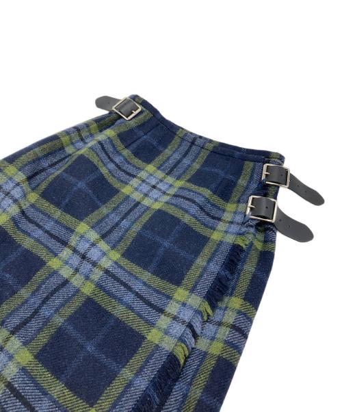 O'NEIL OF DUBLIN（オニール オブ ダブリン）O'NEIL OF DUBLIN (オニール オブ ダブリン) チェックラップスカート ネイビー×グリーン サイズ:36の古着・服飾アイテム