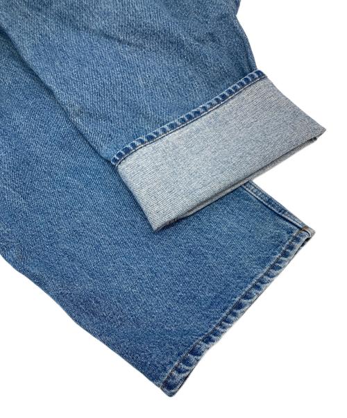 9090（9090）9090 (9090) King Logo Vintage Tapered Pants デニムパンツ　5ポケット ブルー サイズ:Lの古着・服飾アイテム