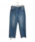 9090（9090）の古着「King Logo Vintage Tapered Pants デニムパンツ　5ポケット」｜ブルー