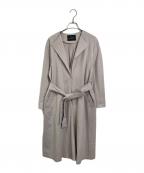 green label relaxingグリーンレーベルリラクシング）の古着「アッシュクW ジャージー ガウン コート」｜ピンク