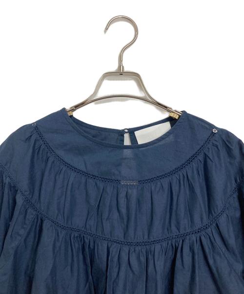merlette（マーレット）Merlette (マーレット) SOL BLOUSE コットンブラウス ネイビー サイズ:XSの古着・服飾アイテム