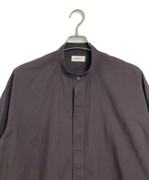THE RERACS（ザ リラクス）THE RERACS (ザ リラクス) バンドカラーシャツ　ポリエステルシャツ　ビッグシルエット　23SS パープル サイズ:48の古着・服飾アイテム