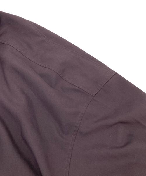 THE RERACS（ザ リラクス）THE RERACS (ザ リラクス) バンドカラーシャツ　ポリエステルシャツ　ビッグシルエット　23SS パープル サイズ:48の古着・服飾アイテム