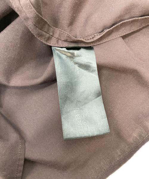 THE RERACS（ザ リラクス）THE RERACS (ザ リラクス) バンドカラーシャツ　ポリエステルシャツ　ビッグシルエット　23SS パープル サイズ:48の古着・服飾アイテム