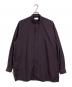 THE RERACS（ザ リラクス）の古着「バンドカラーシャツ　ポリエステルシャツ　ビッグシルエット　23SS」｜パープル