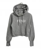 FENDIフェンディ）の古着「ローマ パーカー　ロゴパーカー　イタリア製」｜グレー