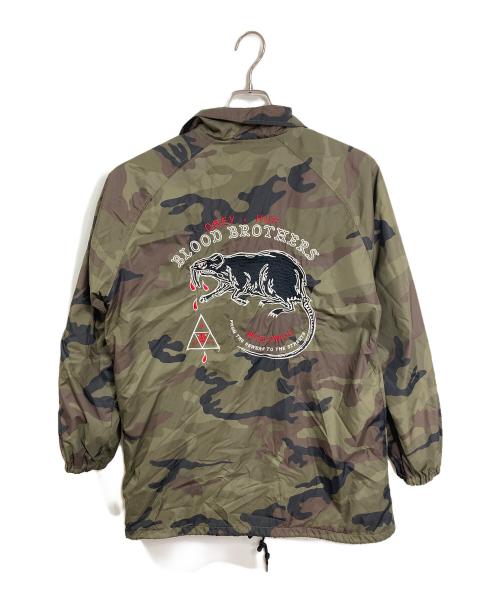 HUF（ハフ）HUF (ハフ) OBEY (オベイ) コーチジャケット　ナイロンジャケット オリーブ サイズ:Lの古着・服飾アイテム