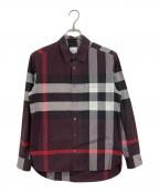 BURBERRYバーバリー）の古着「SOMERTON チェックシャツ　」｜ボルドー