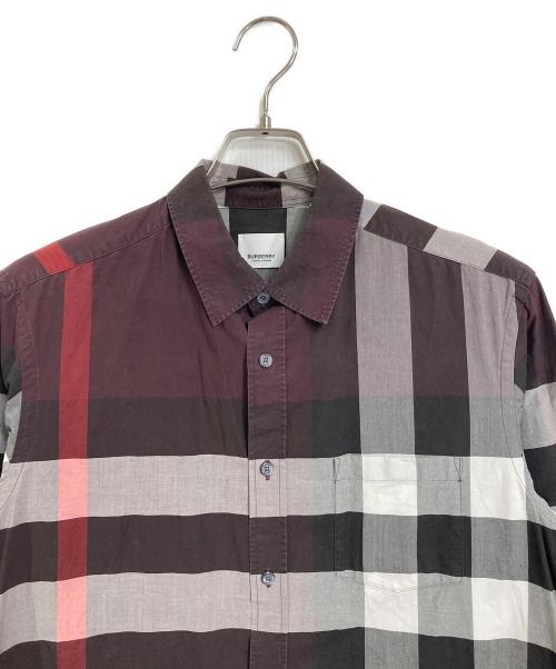BURBERRY（バーバリー）BURBERRY (バーバリー) SOMERTON チェックシャツ　 ボルドー サイズ:Mの古着・服飾アイテム