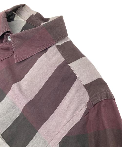 BURBERRY（バーバリー）BURBERRY (バーバリー) SOMERTON チェックシャツ　 ボルドー サイズ:Mの古着・服飾アイテム