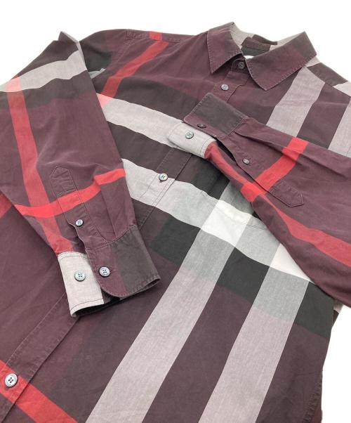 BURBERRY（バーバリー）BURBERRY (バーバリー) SOMERTON チェックシャツ　 ボルドー サイズ:Mの古着・服飾アイテム