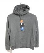 POLO RALPH LAURENポロ・ラルフローレン）の古着「ポロベアパーカー　フーディ」｜グレー