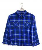 RATSラッツ）の古着「24AW COTTON FLANNEL BLUE CHECK SHIRT  コットンフランネル ブルーチェックシャツ　長袖シャツ　日本製」｜ブルー