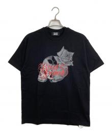 WILDSIDE YOHJI YAMAMOTO（ワイルドサイド ヨウジ ヤマモト）の古着「半袖カットソー　プリントTシャツ　スカル　骨　日本製」｜ブラック