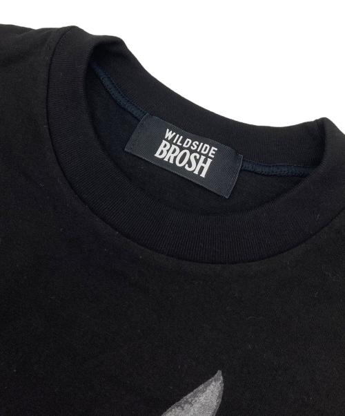 WILDSIDE YOHJI YAMAMOTO（ワイルドサイド ヨウジ ヤマモト）WILDSIDE YOHJI YAMAMOTO (ワイルドサイド ヨウジ ヤマモト) 半袖カットソー　プリントTシャツ　スカル　骨　日本製 ブラック サイズ:3の古着・服飾アイテム