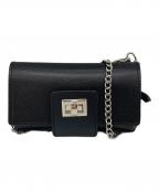 Hoawハァウ）の古着「ウォレットチェーンバッグ　イタリア製」｜ブラック