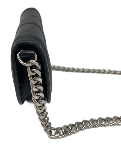 MM6 Maison Margiela（エムエムシックスメゾンマルジェラ）MM6 Maison Margiela (エムエムシックスメゾンマルジェラ) チェーンショルダーバッグ/CROSSBODY BAG/チェーンウォレット　ミニショルダー ブラック サイズ:実寸参照の古着・服飾アイテム