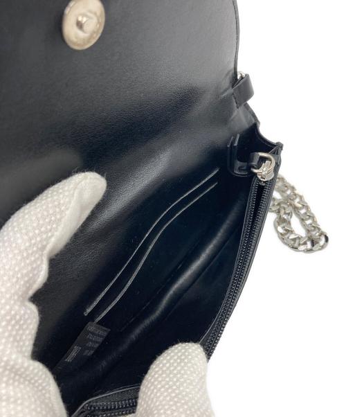 MM6 Maison Margiela（エムエムシックスメゾンマルジェラ）MM6 Maison Margiela (エムエムシックスメゾンマルジェラ) チェーンショルダーバッグ/CROSSBODY BAG/チェーンウォレット　ミニショルダー ブラック サイズ:実寸参照の古着・服飾アイテム