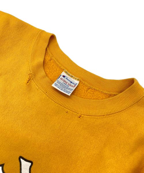 Champion（チャンピオン）Champion (チャンピオン) 【古着】ヴィンテージリバースウィーブスウェット　刺繍タグ イエロー サイズ:Lの古着・服飾アイテム