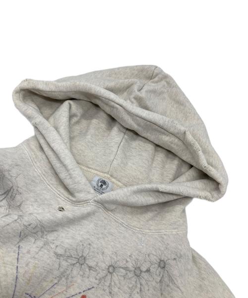 SAINT MICHAEL（セントマイケル）SAINT MICHAEL (セントマイケル) HOODIE DR.WOO ヴィンテージ加工パーカー　日本製　フーディ ベージュ サイズ:XLの古着・服飾アイテム