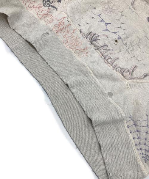 SAINT MICHAEL（セントマイケル）SAINT MICHAEL (セントマイケル) HOODIE DR.WOO ヴィンテージ加工パーカー　日本製　フーディ ベージュ サイズ:XLの古着・服飾アイテム