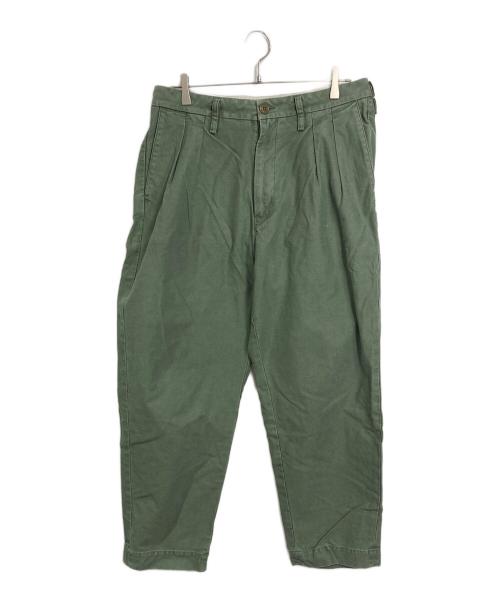 WTAPS（ダブルタップス）WTAPS (ダブルタップス) BUDS TROUSERS バッズトラウザーズ　タックパンツ オリーブ サイズ:X 03の古着・服飾アイテム