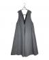 ELENDEEK（エレンディーク）の古着「ディープVネックAラインワンピース　ノースリーブワンピース　ロングワンピース」｜グレー