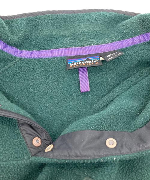 Patagonia（パタゴニア）Patagonia (パタゴニア) 【古着】90's シンチラスナップＴ　90年代　USA製 グリーン サイズ:Lの古着・服飾アイテム