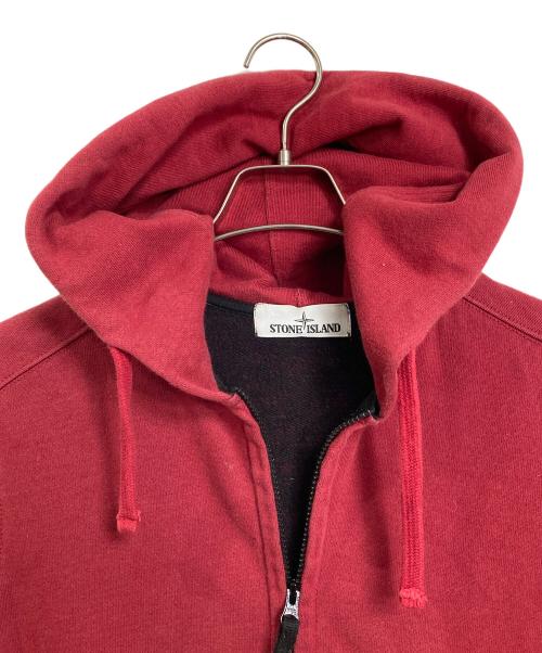 STONE ISLAND（ストーンアイランド）STONE ISLAND (ストーンアイランド) 15AW ジップパーカー　フーディ レッド サイズ:Mの古着・服飾アイテム