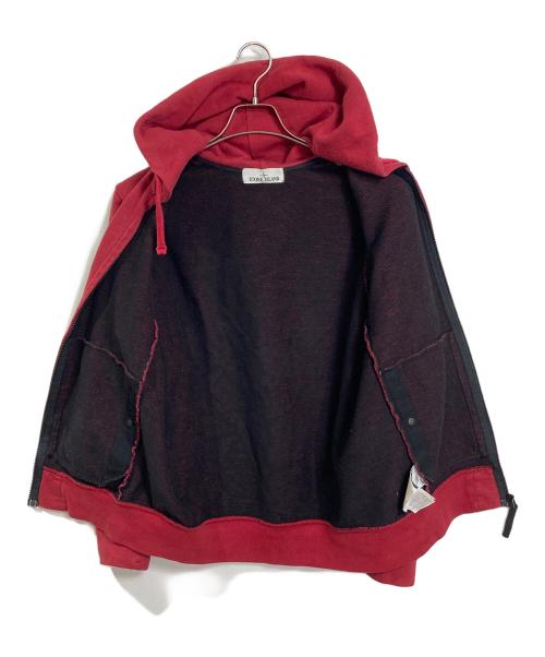 STONE ISLAND（ストーンアイランド）STONE ISLAND (ストーンアイランド) 15AW ジップパーカー　フーディ レッド サイズ:Mの古着・服飾アイテム