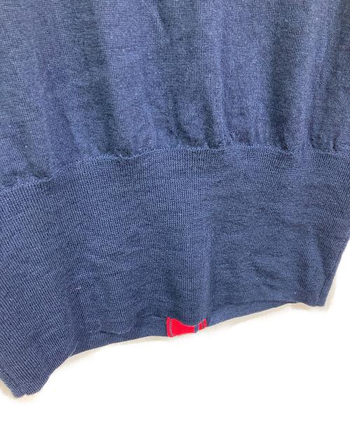 Vivienne Westwood RED LABEL（ヴィヴィアンウエストウッドレッドレーベル）Vivienne Westwood RED LABEL (ヴィヴィアンウエストウッドレッドレーベル) オーブボタン ロゴ刺繍カーディガン ネイビー サイズ:2の古着・服飾アイテム