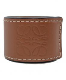 LOEWE（ロエベ）の古着「アナグラム スラップ ブレスレット  スモール　」｜ブラウン