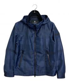 BLACK LABEL CRESTBRIDGE（ブラックレーベル クレストブリッジ）の古着「チェックマウンテンパーカー　」｜ネイビー