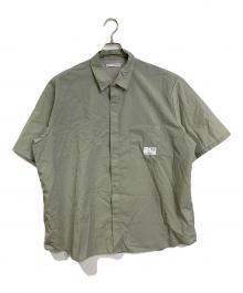 uniform experiment（ユニフォームエクスペリメント）の古着「CRYSTAL NYLON VENTILATION SHIRT クリスタルナイロンベンチレーションシャツ 半袖シャツ　日本製　25SS」｜グリーン