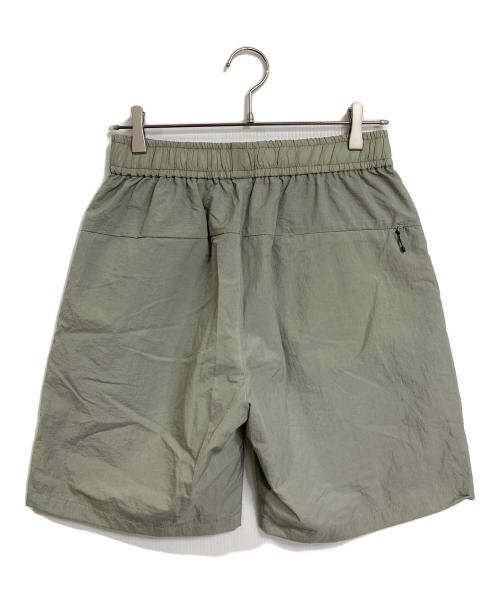 uniform experiment（ユニフォームエクスペリメント）uniform experiment (ユニフォームエクスペリメント) CRYSTAL NYLON EASY SHORTS クリスタルナイロンイージーショーツ　日本製　25SS グリーン サイズ:3の古着・服飾アイテム