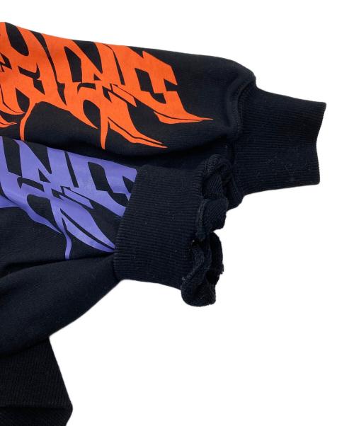 DIESEL（ディーゼル）DIESEL (ディーゼル) プルオーバーパーカー　袖プリントパーカー ブラック サイズ:XSの古着・服飾アイテム