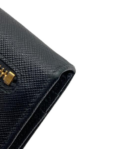 PRADA（プラダ）PRADA (プラダ) サファアーノレザーロングウォレット ブラック サイズ:実寸参照の古着・服飾アイテム