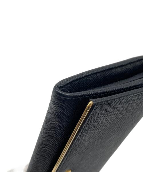 PRADA（プラダ）PRADA (プラダ) サファアーノレザーロングウォレット ブラック サイズ:実寸参照の古着・服飾アイテム