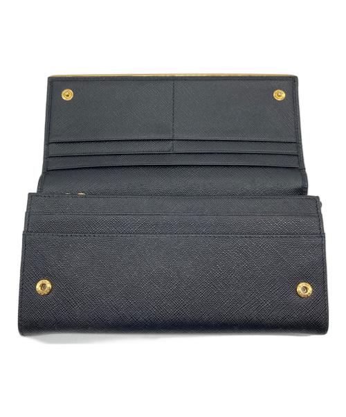 PRADA（プラダ）PRADA (プラダ) サファアーノレザーロングウォレット ブラック サイズ:実寸参照の古着・服飾アイテム