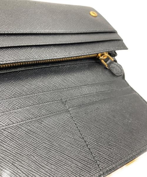 PRADA（プラダ）PRADA (プラダ) サファアーノレザーロングウォレット ブラック サイズ:実寸参照の古着・服飾アイテム